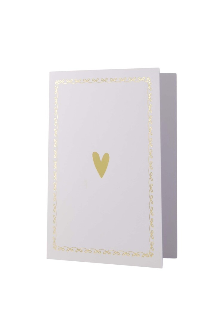 Zusss Zusss | Wenskaart hartje wit/goud