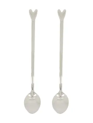 Zusss Zusss | Lange lepels hartje zilver | set van 2