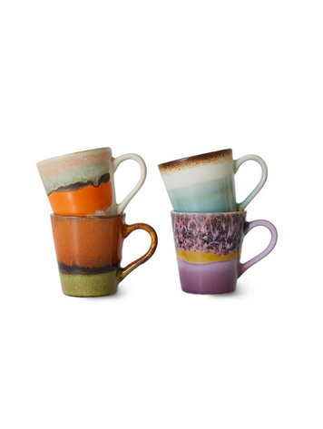 HK Living HK Living | 70's servies espressomokjes retro set4