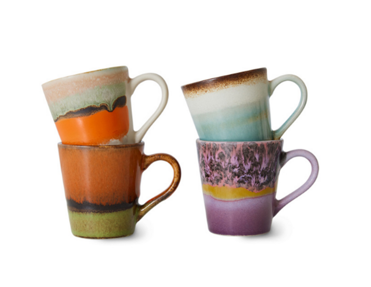 HK Living HK Living | 70's servies Espresso mokjes retro set4