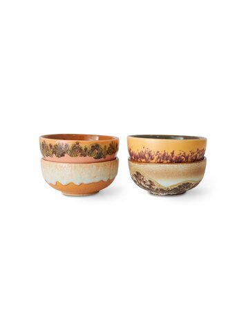 HK Living HK Living | 70's servies XS bowls marine set van 4