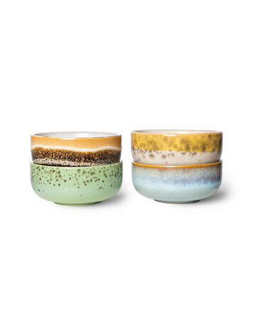 HK Living Hk Living | 70's servies XS schaaltjes castor set van 4