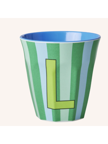Rice Rice | Mok melamine L groen stripes