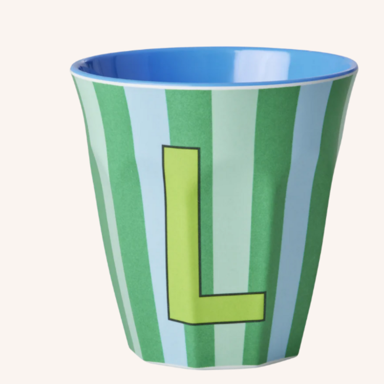 Rice Rice | Mok melamine groen L stripes