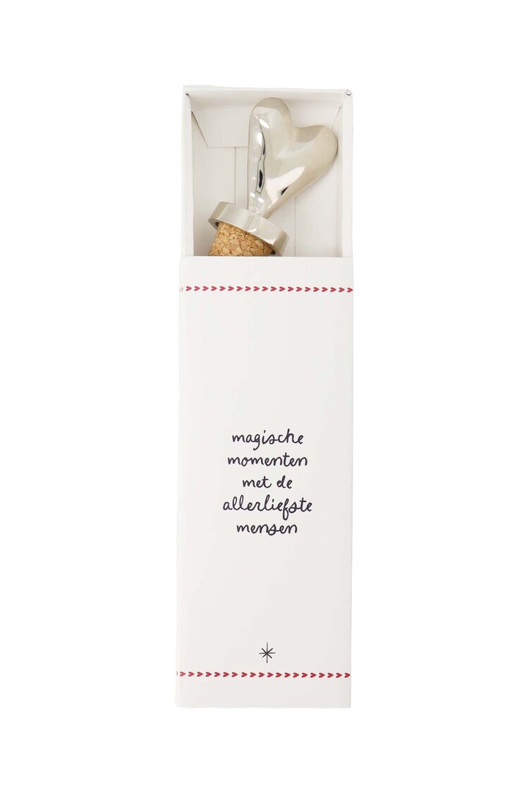 Zusss Zusss | Wijnstopper hartje zilver