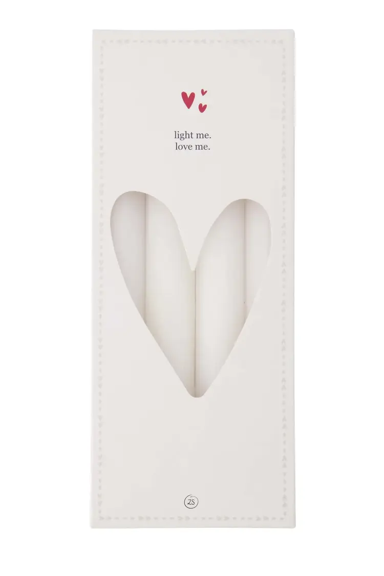 Zusss Zusss | Set van 4 rustieke kaarsen 20cm off white