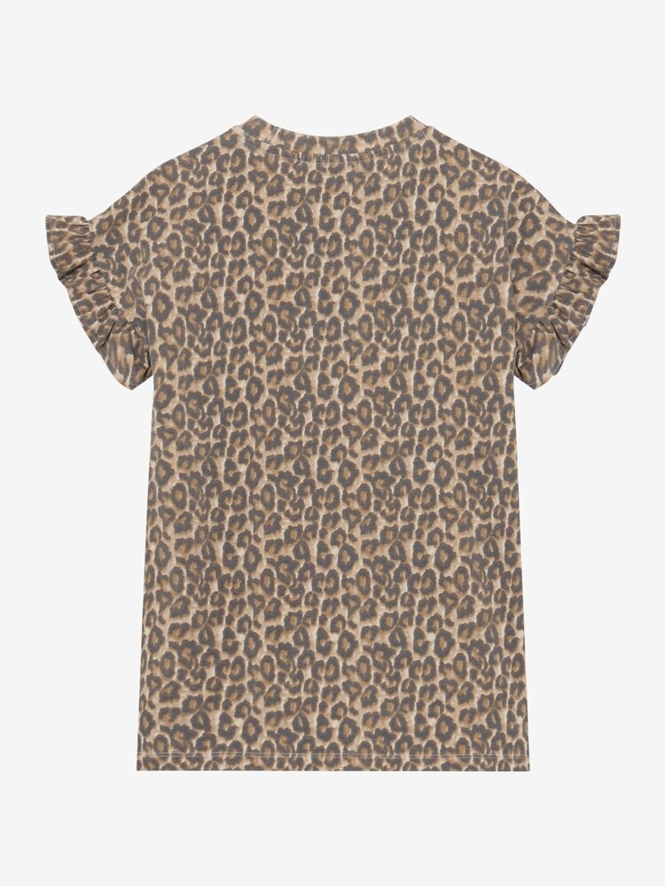 Daily7 Daily7 | T-shirt jurk Leopard sandshell