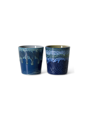 HK Living HK Living | 70's servies Van Gogh koffiekopje starry night set van 2
