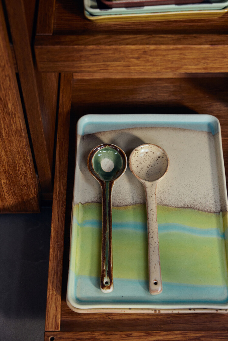 HK Living HK Living | 70's servies serveer lepels hills set van 2