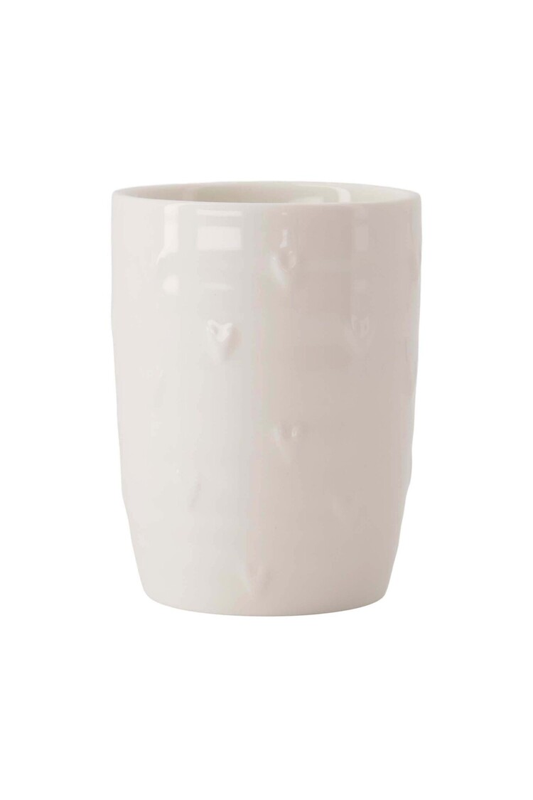 Zusss Zusss | Koffiemok hartjes wit parelmoer