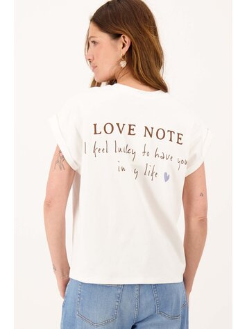 Zusss Zusss | T-shirt met opgerolde mouw en print