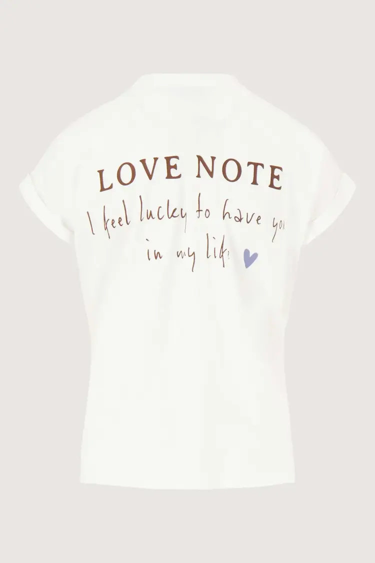 Zusss Zusss | T-shirt met opgerolde mouw en print