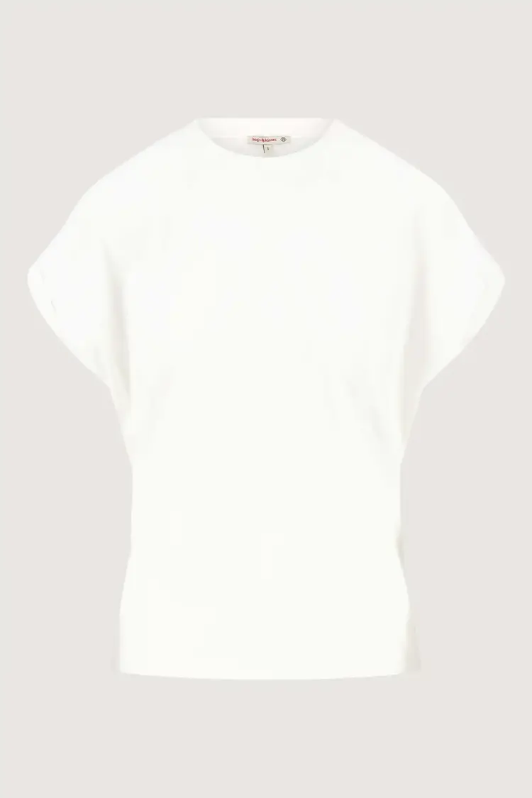 Zusss Zusss | T-shirt met opgerolde mouw en print