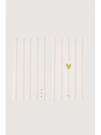 Zusss Zusss | Servetten rechthoek streep hartjes