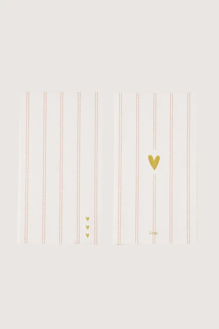 Zusss Zusss | Servetten rechthoek streep hartjes