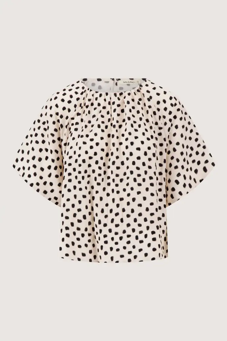 Zusss Zusss | Raglan top met stippen print