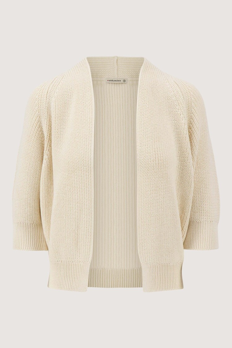 Zusss Zusss | Vest met vleermuis mouwen met hart broche