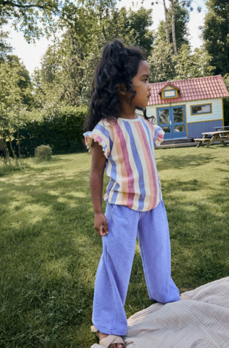 Daily7 Daily7 | Top Terry stripe heather rose