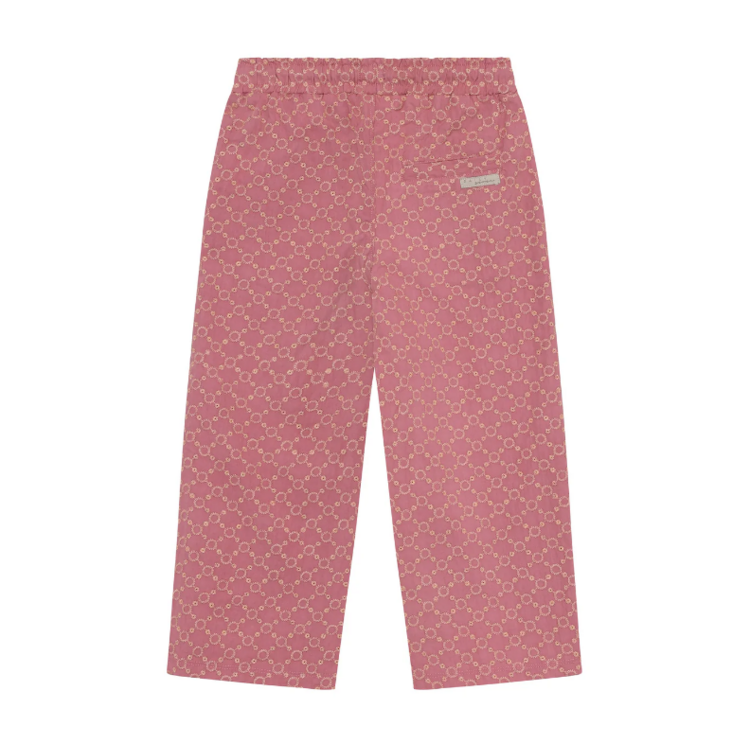 Daily7 Daily7 | Wijde broek Broderie heather rose