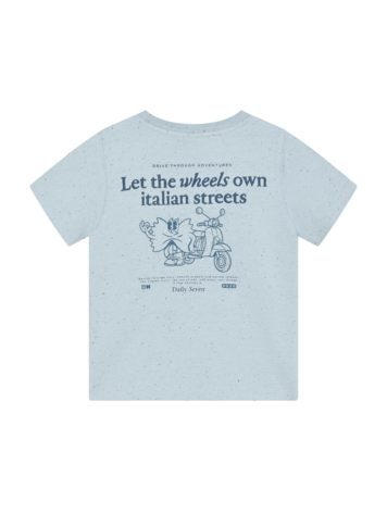 Daily7 Daily7 | T-shirt Nappy backprint blue