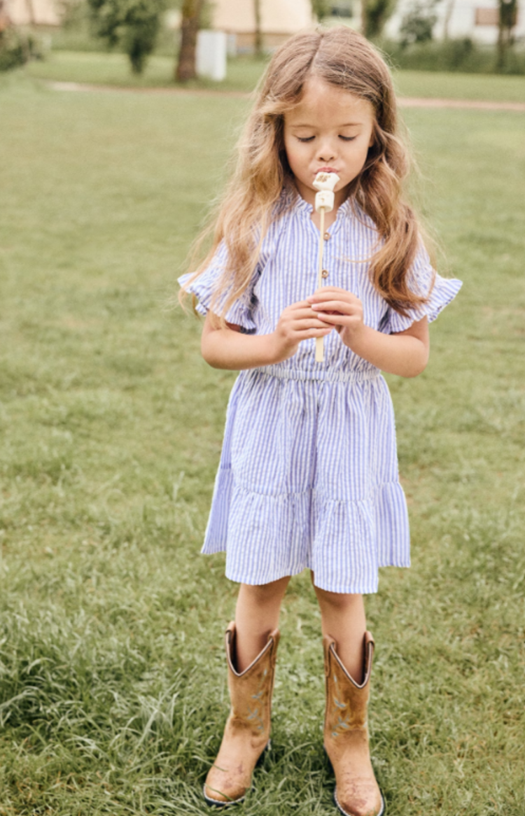 Daily7 Daily7 | Jurk Ruffle stripe