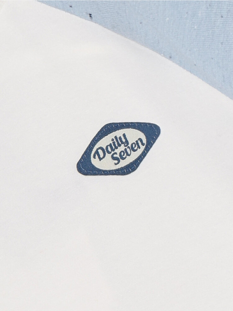 Daily7 Daily7 | T-shirt contrast egret
