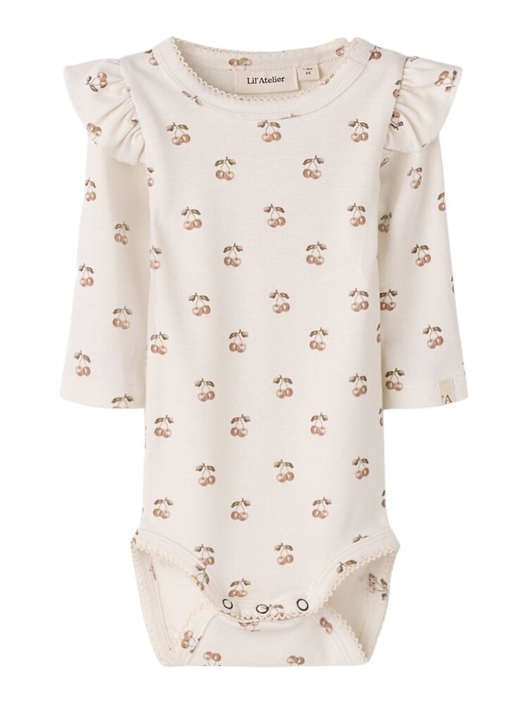 Lil Atelier Lil Atelier | Romper Layo Kep coconut milk cherry