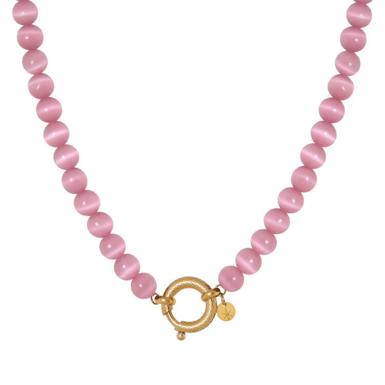 Label Kiki | Ketting Pink Snake gold
