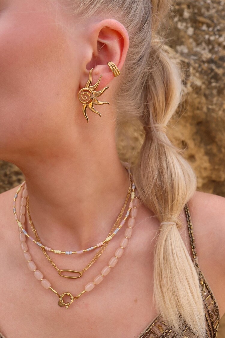 Label Kiki | Ketting Naturel beads gold