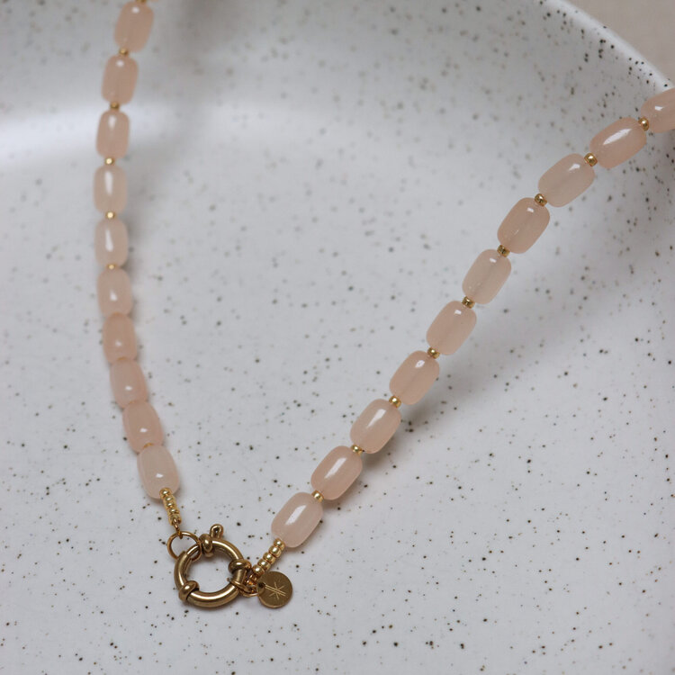 Label Kiki | Ketting Naturel beads gold