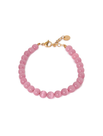 Label Kiki | Armband Pink Snake gold