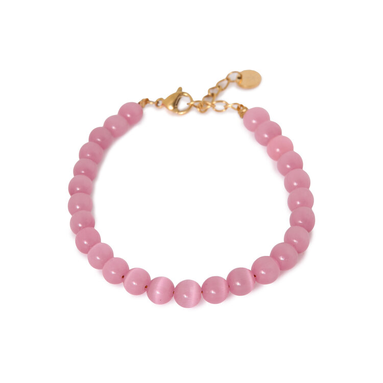 Label Kiki | Armband Pink Snake gold