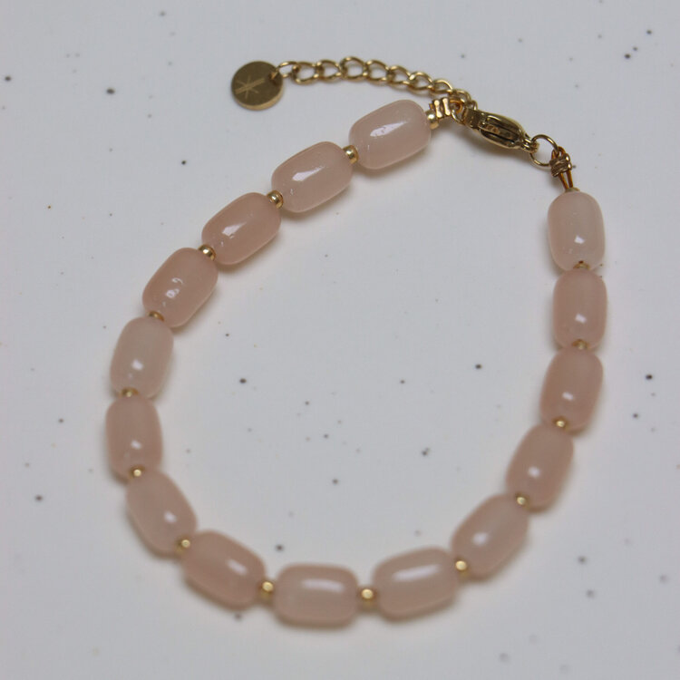 Label Kiki | Armband Natural beads gold
