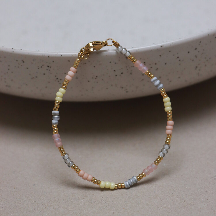 Label Kiki | Armband Soft Rainbow gold