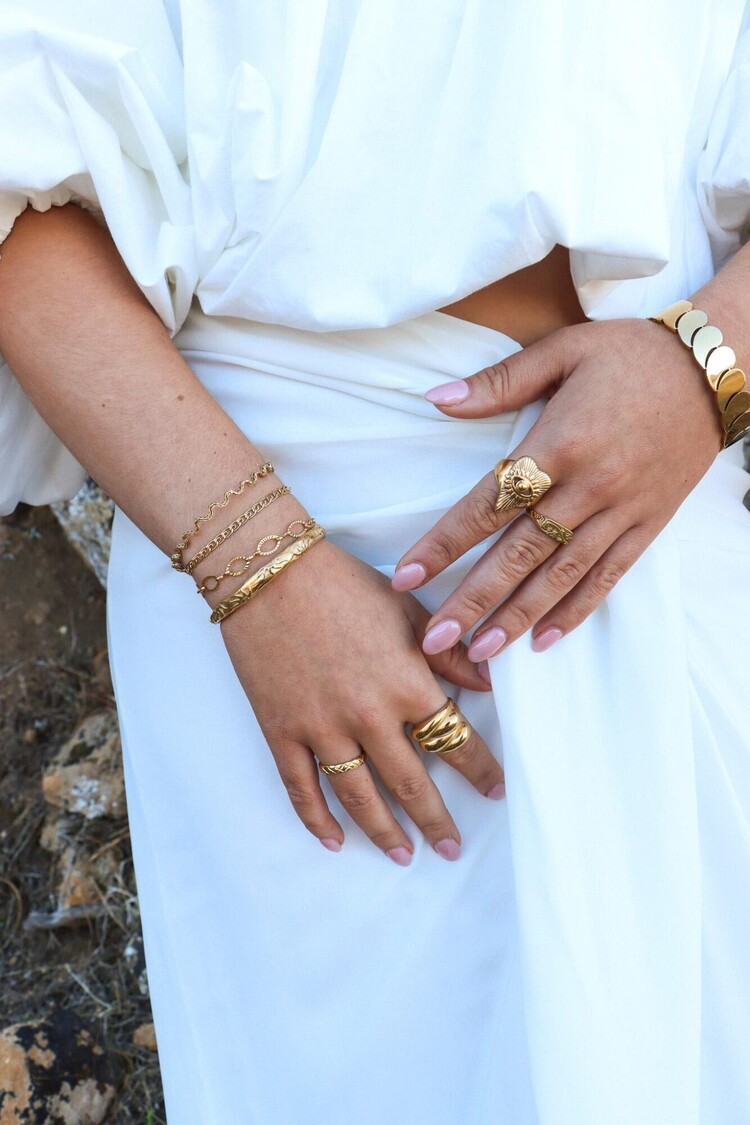 Label Kiki | Armband Oval line gold