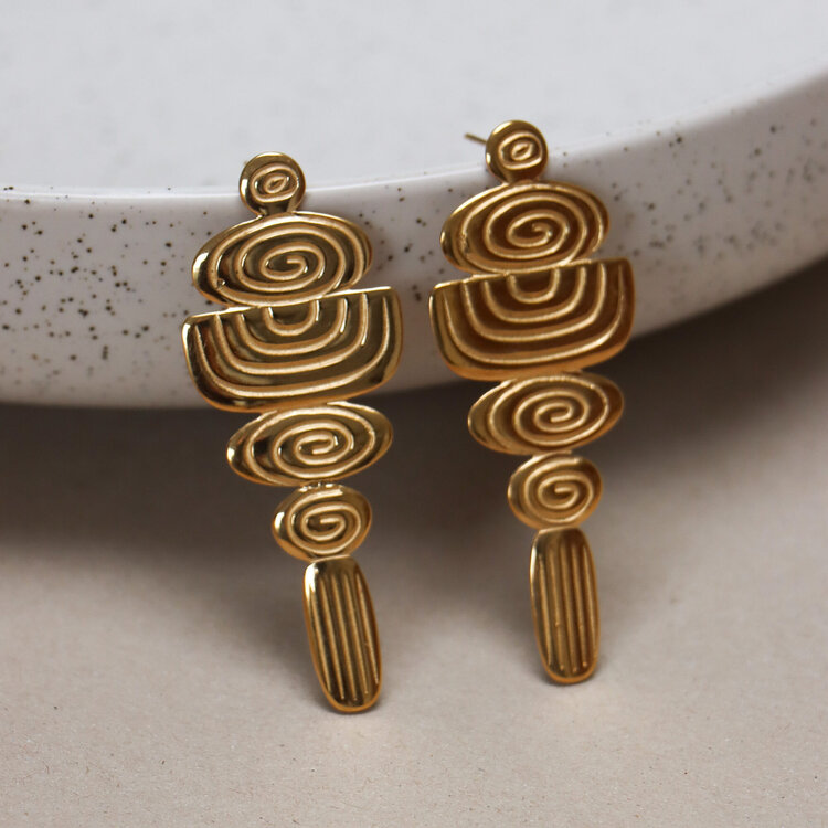 Label Kiki | Oorbellen Greek Elegance gold Set2