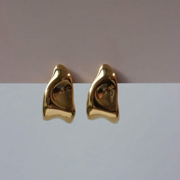 Label Kiki | Oorbellen Organic gold Set2