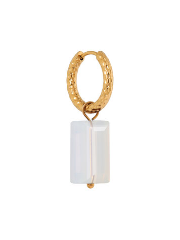 Label Kiki | Oorbellen Shiny White gold