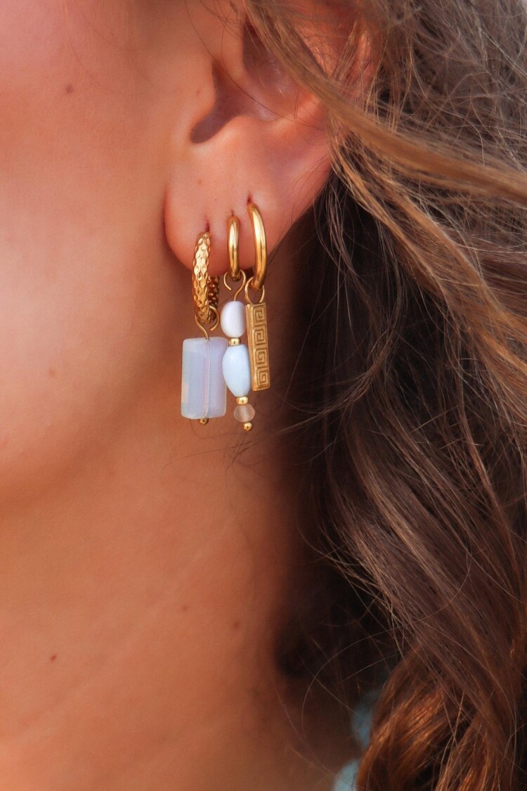 Label Kiki | Oorbellen Shiny White gold Set2