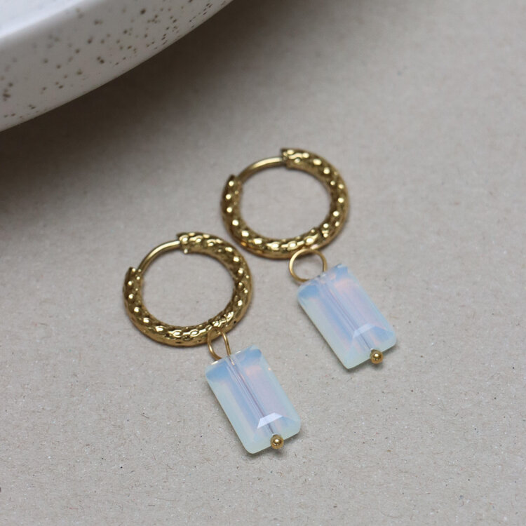 Label Kiki | Oorbellen Shiny White gold Set2