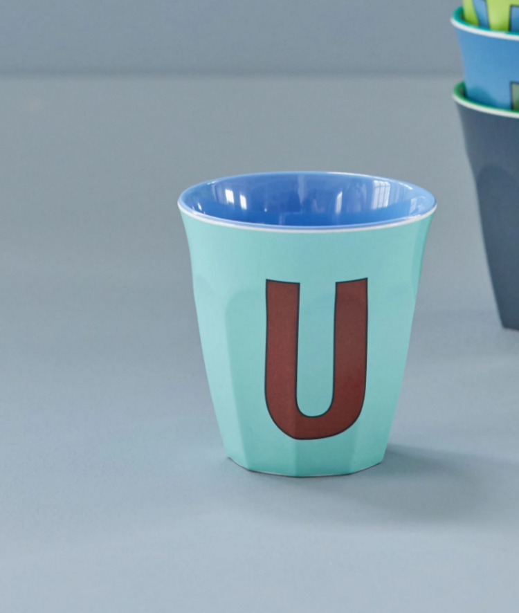 Rice Rice | Mok melamine zacht blauw U