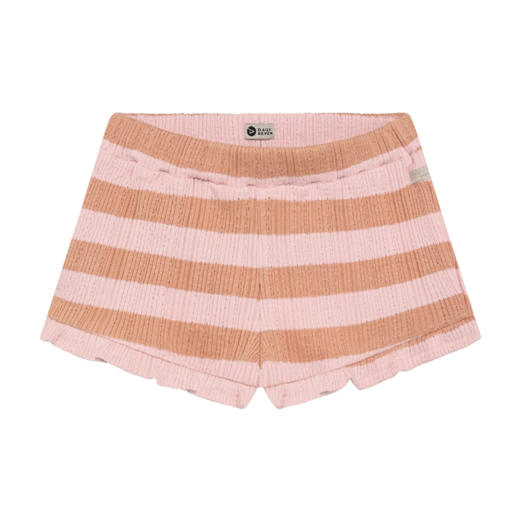 Daily7 Daily7 | Short Ruffle Fancy stripe silver pink
