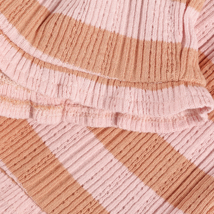 Daily7 Daily7 | Short Ruffle Fancy stripe silver pink
