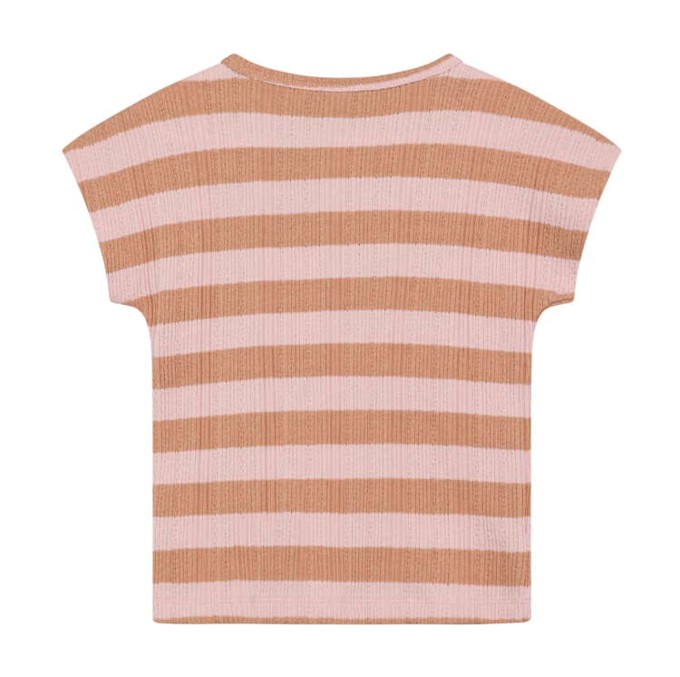 Daily7 Daily7 | T-shirt Fancy stripe silver pink