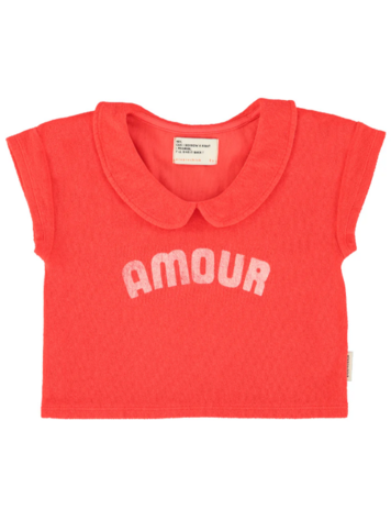 Piupiuchick Piupiuchick | T-shirt Peter pan Amour red