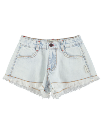 Piupiuchick Piupiuchick | Short fringes washed blue denim