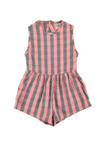 Piupiuchick Piupiuchick | Short jumpsuit pink checkered