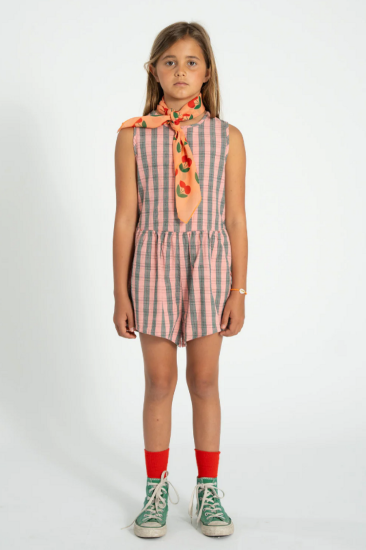 Piupiuchick Piupiuchick | Short jumpsuit pink checkered