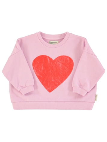 Piupiuchick Piupiuchick | Sweatshirt red hearts lilac