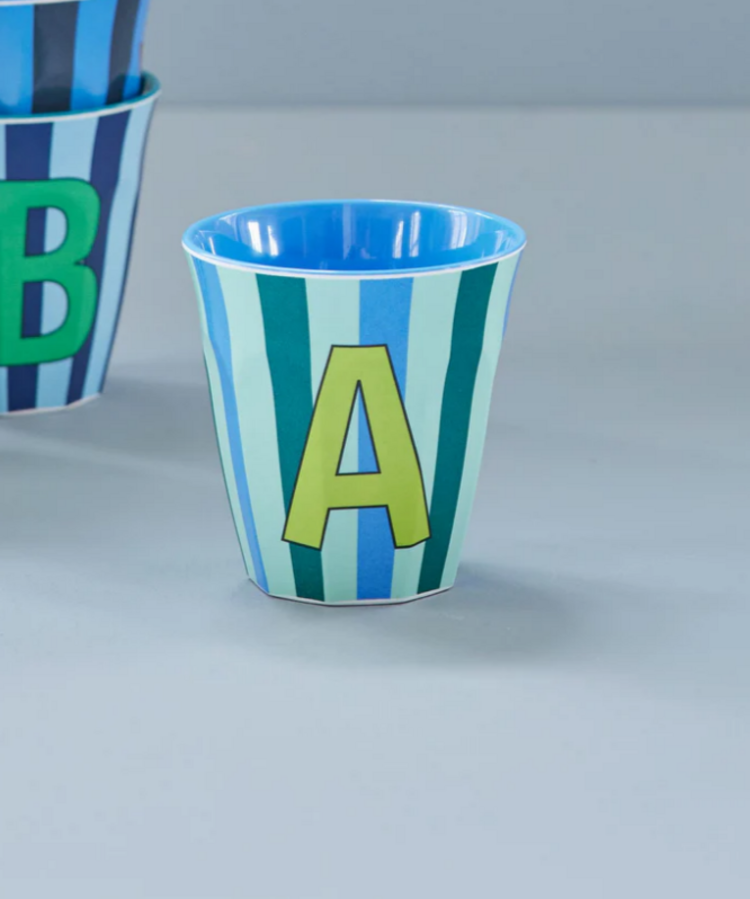 Rice Rice | Mok melamine blauw A stripes